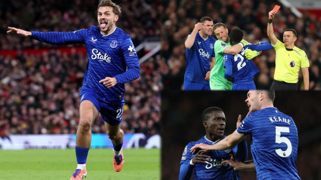 EPL: Everton stun Man United with remarkable 10-man win at Old Trafford