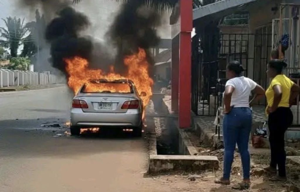 Wife Sets Husband’s Side Chick’s Car on Fire in Makurdi