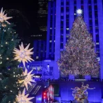 Nueva York ilumina famoso árbol navideño en el Rockefeller Center