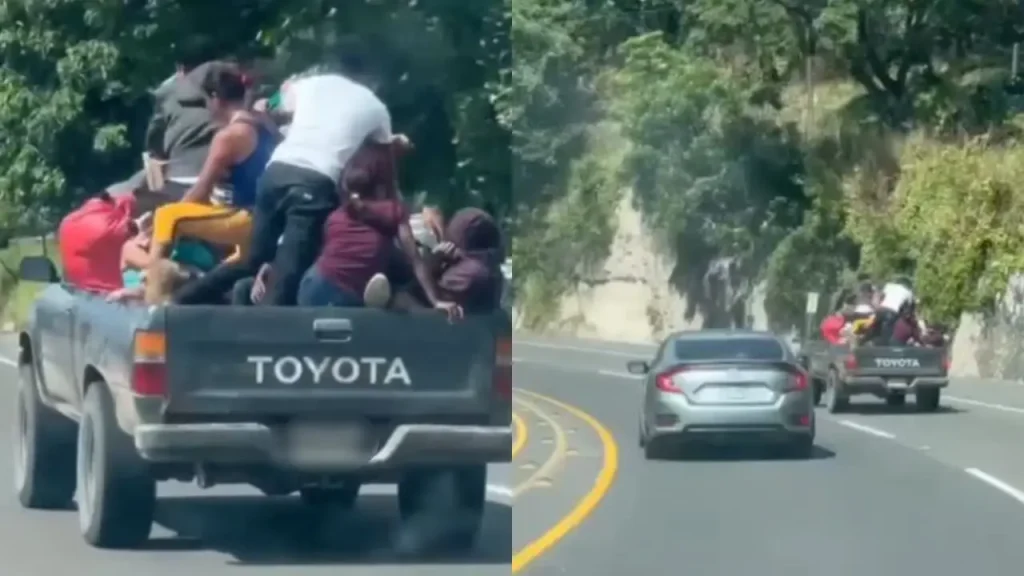 Captan vehículo sobrecargado de personas y hasta con un ‘firulais’ en la CA-5