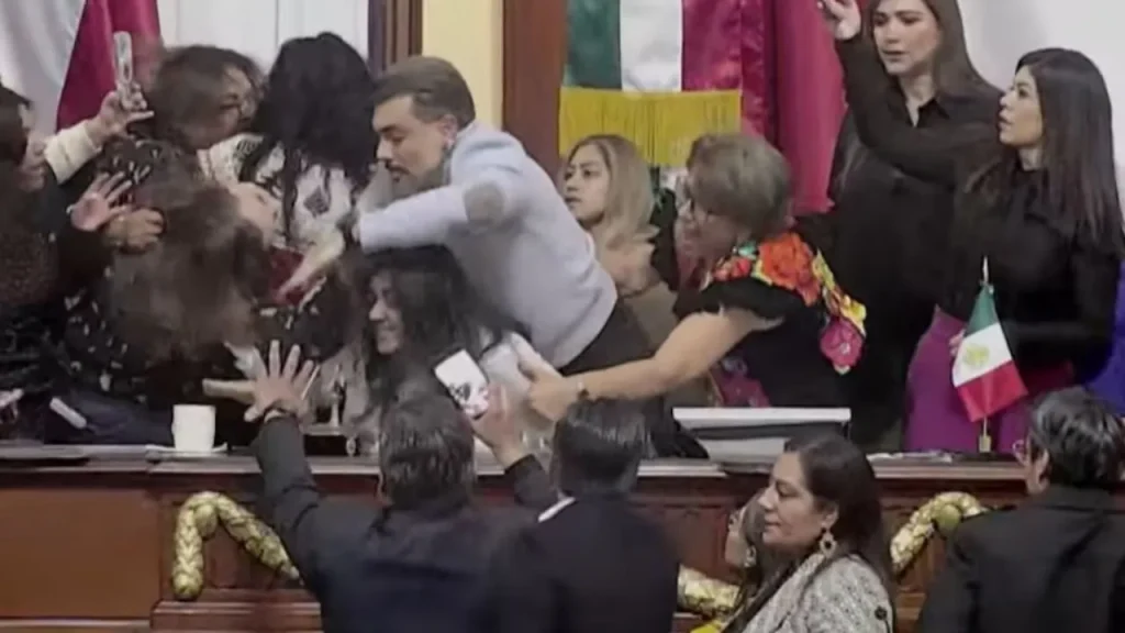 VIDEO: Diputadas se van a los golpes en plena sesión por reforma
