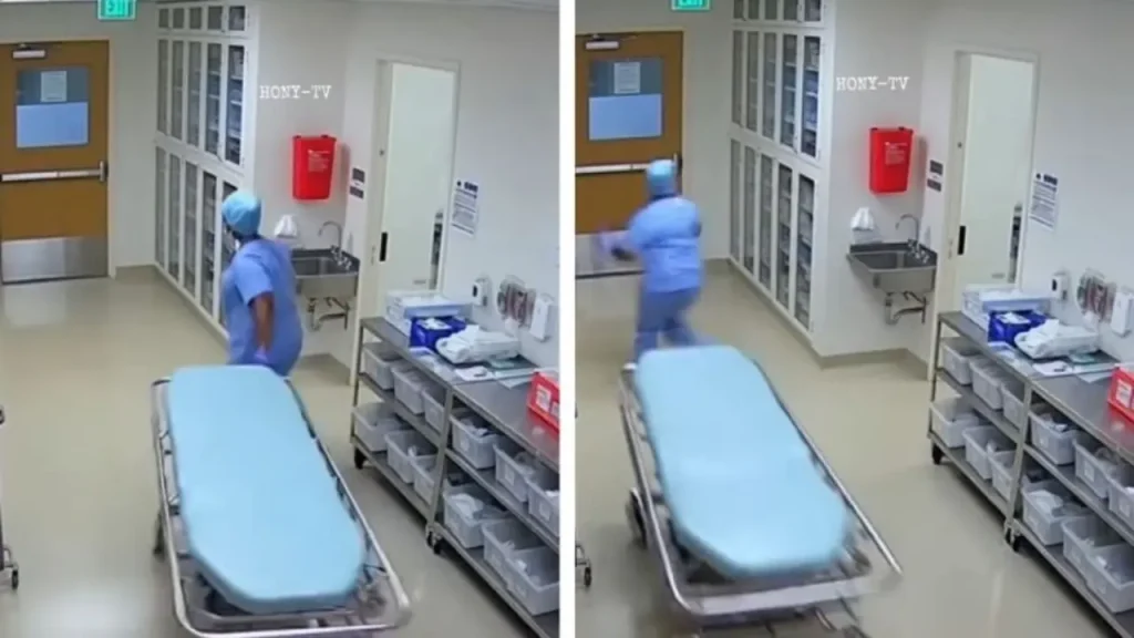 Enfermera sale corriendo tras ver cómo una camilla se movía sola en un hospital