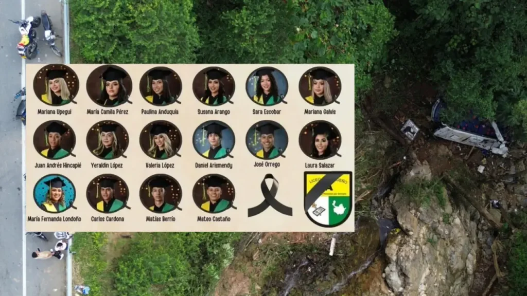 VIDEO: Revelan identidades de alumnos víctimas de accidente de bus en Antioquia