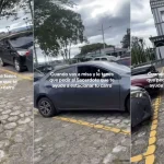 Hondureña pide ayuda a sacerdote para estacionarse en la Basílica de Suyapa