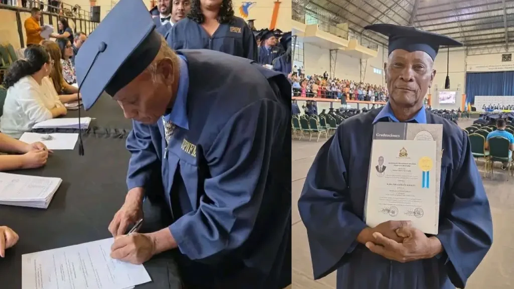 Misquito cumple su sueño de graduarse a sus 65 años en la UPNFM