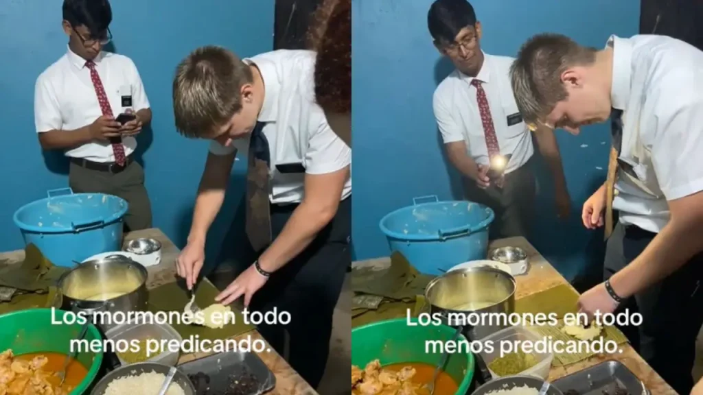 Graban a mormones preparando tamales previo a la Navidad: son virales en TikTok