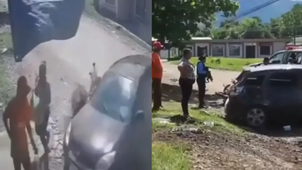 Video: Pareja se salva de morir embestida por vehículo en persecución policial