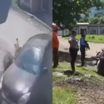 Video: Pareja se salva de morir embestida por vehículo en persecución policial