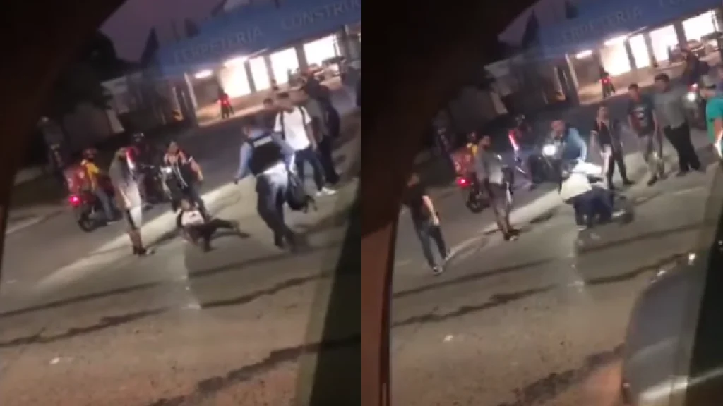 VIDEO: Pasajeros ‘macanean’ a ladrones que subieron a rapidito en Cortés
