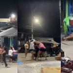 ‘Es con huevos, perr*’: mujeres pelean en calle cerca de iglesia en Roatán
