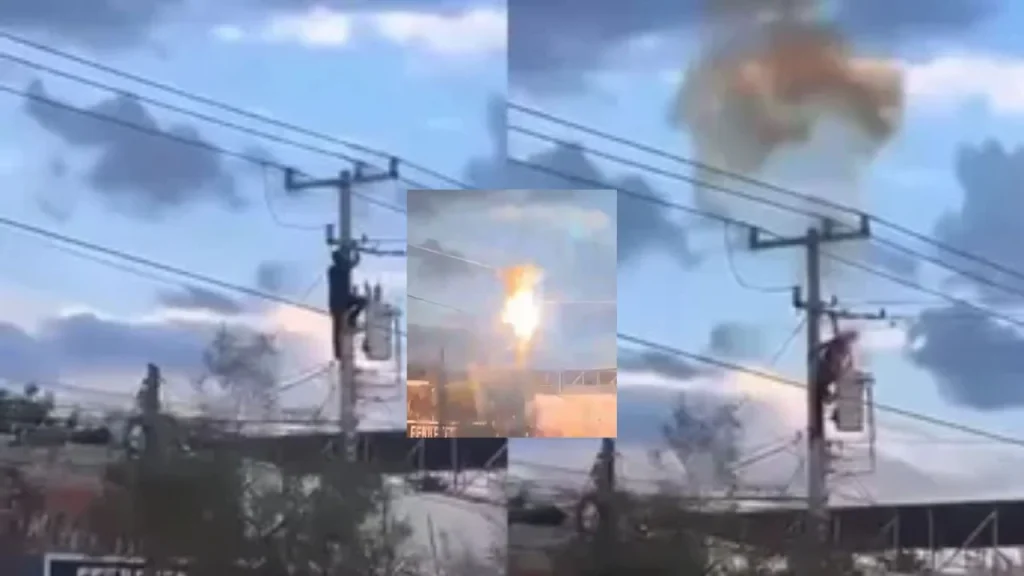 Video del poste en Juárez: ‘ladron’ sufrió una descarga eléctrica