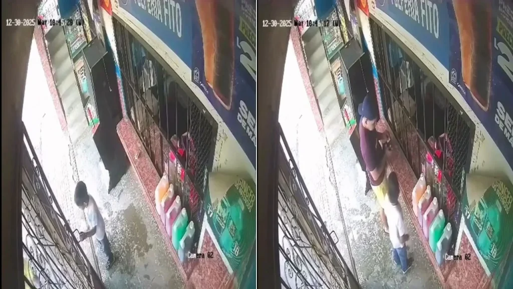 VIDEO: Ladrón roba dinero a niño que vendía en pulpería en La Lima