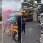 Estudiantes de último año del Central realizan caravana en Tegucigalpa