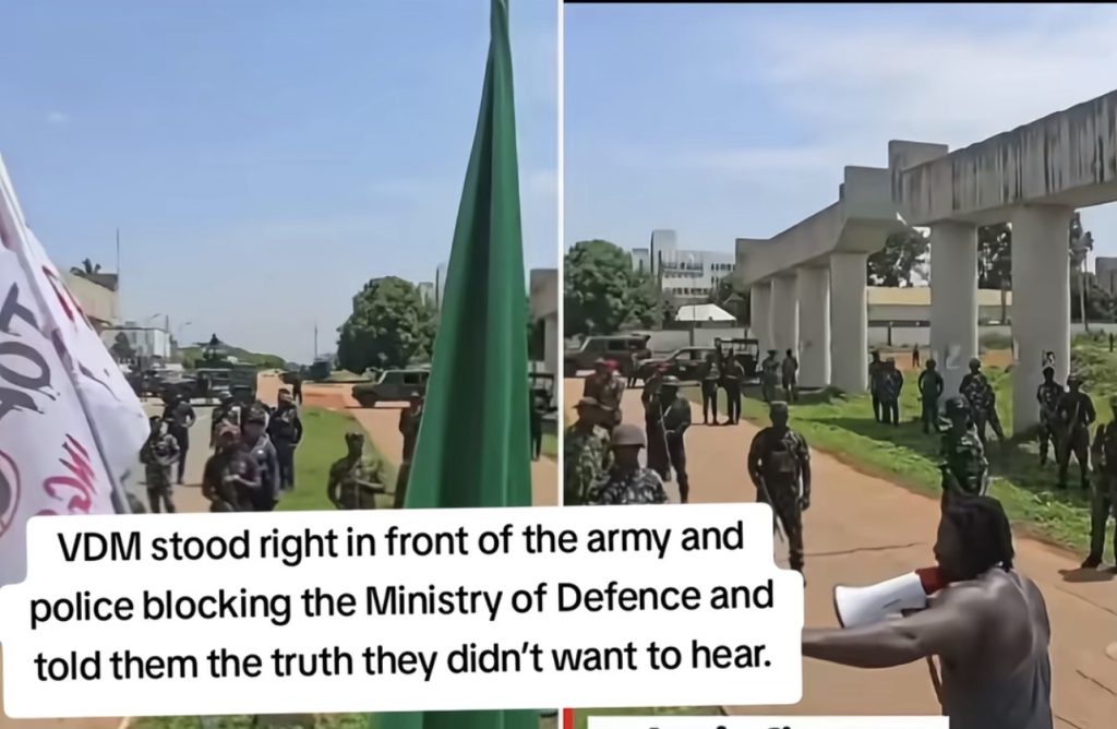 VDM stood right in front of the army and police blocking the Ministry of Defence and told them the truth they didn’t want to hear