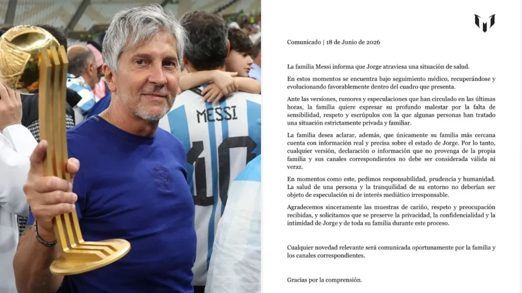 Enfermedad de Jorge Messi: ¿por qué está hospitalizado el papá de Lionel Messi?