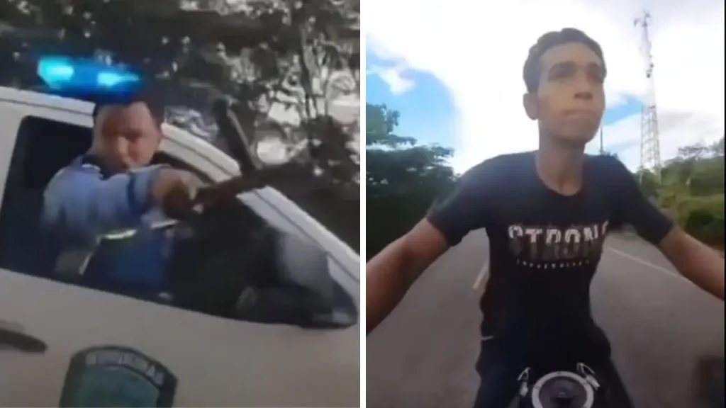 Video: al estilo de Hollywood hondureño se escapa de agentes policiales en Cortés