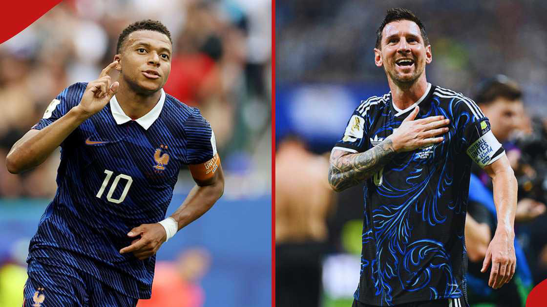 Kylian Mbappé scored twice during the third-place play-off between France and England. Photo: Sarah Stier, Pat Isaacs. Source: Getty Images